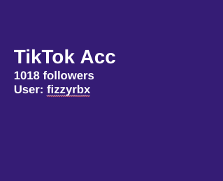 TikTok Acc 1k Followers